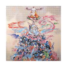 Takashi Murakami -2 Arhats Meditating Amid the Hellfire of the Mound of the Dead 2013