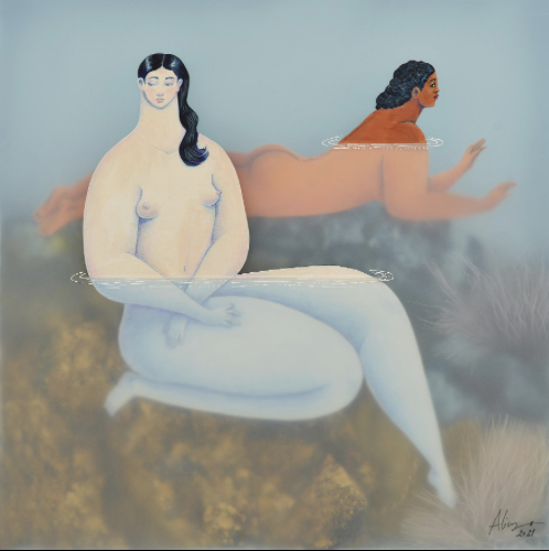 Sonia Alins 索尼婭・艾琳｜Oceanids resting on the Rocks 休息於岩石上的俄刻阿尼得斯