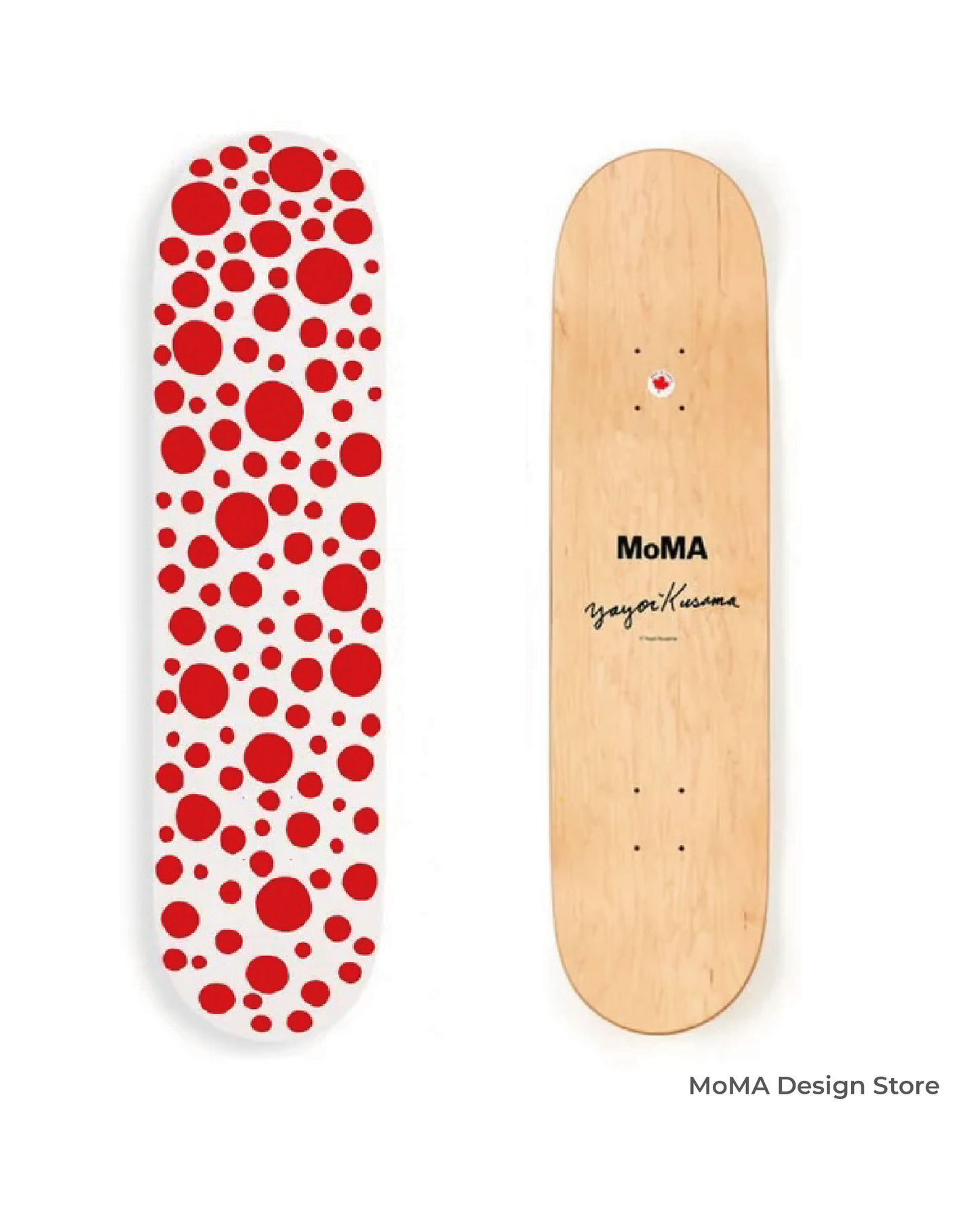 草間彌生 x MoMA 圓點執念 限量藝術滑板（白底紅圓點款）｜Yayoi Kusama x MoMA: Dots Obsession Skateboards