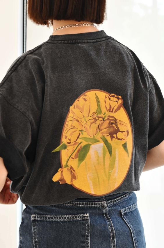 Grace Tobin 葛蕾絲・托賓｜"In Succession"限量水洗深灰短袖