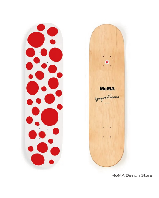 草間彌生 x MoMA 圓點執念 限量藝術滑板（白底紅圓點款）｜Yayoi Kusama x MoMA: Dots Obsession Skateboards