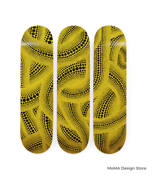 草間彌生 x MoMA 黃樹 三連幅限量收藏滑板組｜Yayoi Kusama x MoMA: Yellow Trees Skateboard Triptych