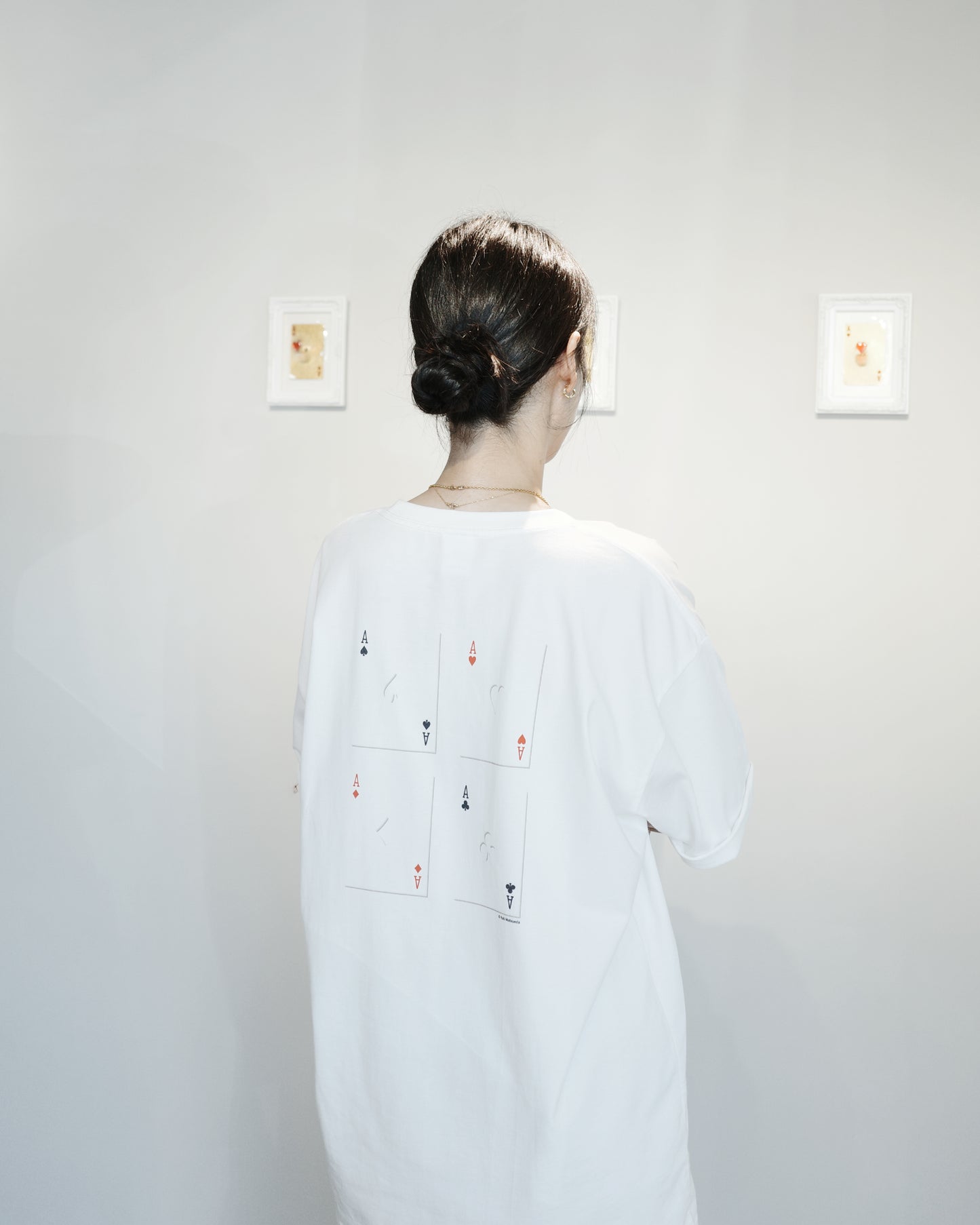 松枝悠希 "Playing Cards Parl" T-shirt 短恤落肩T恤