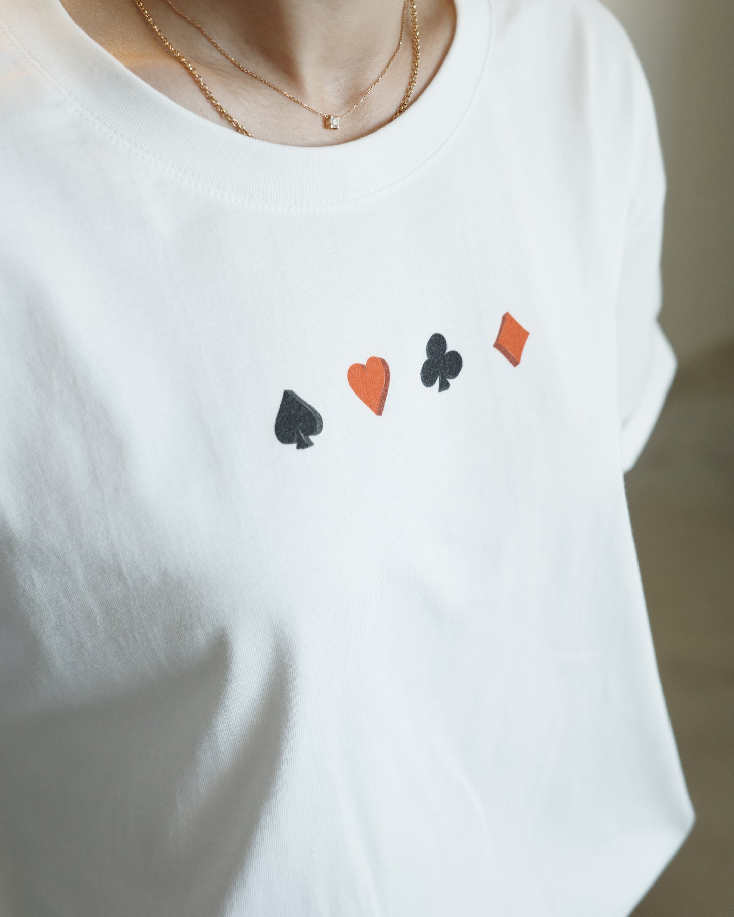 松枝悠希 "Playing Cards Parl" T-shirt 短恤落肩T恤