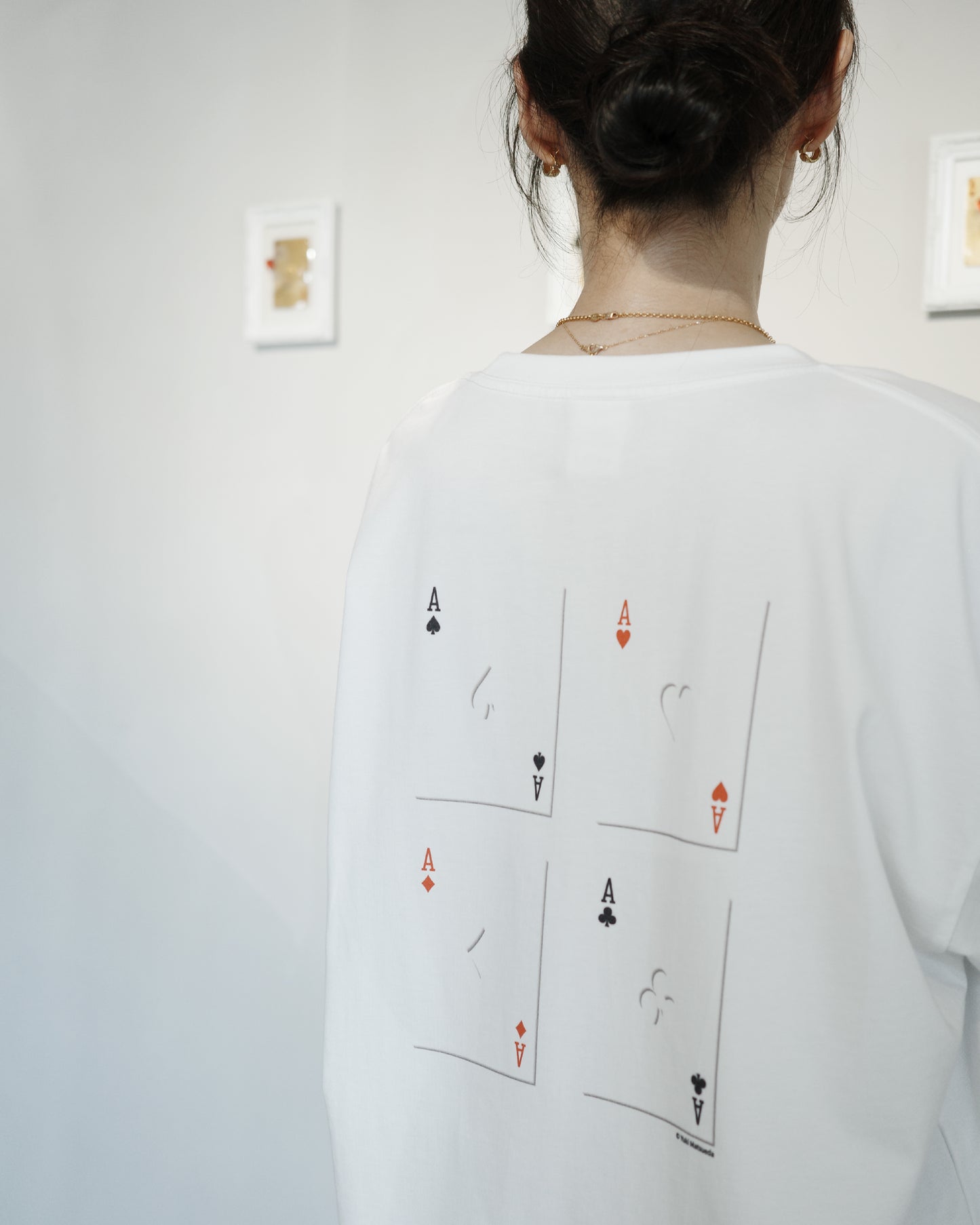 松枝悠希 "Playing Cards Parl" T-shirt 短恤落肩T恤