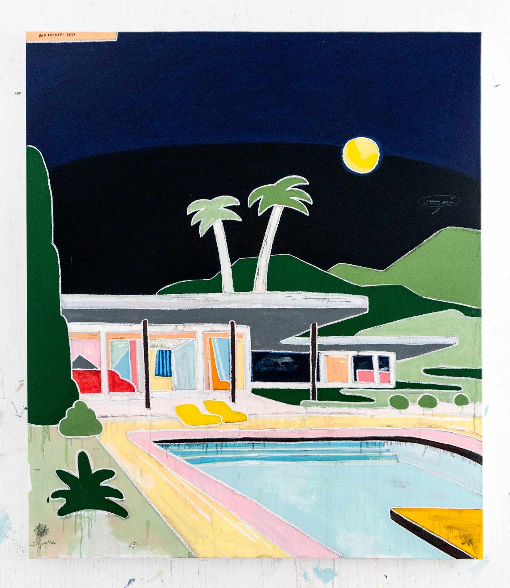 【Rob Tucker】A Midnight Splash 刺繡短袖T恤