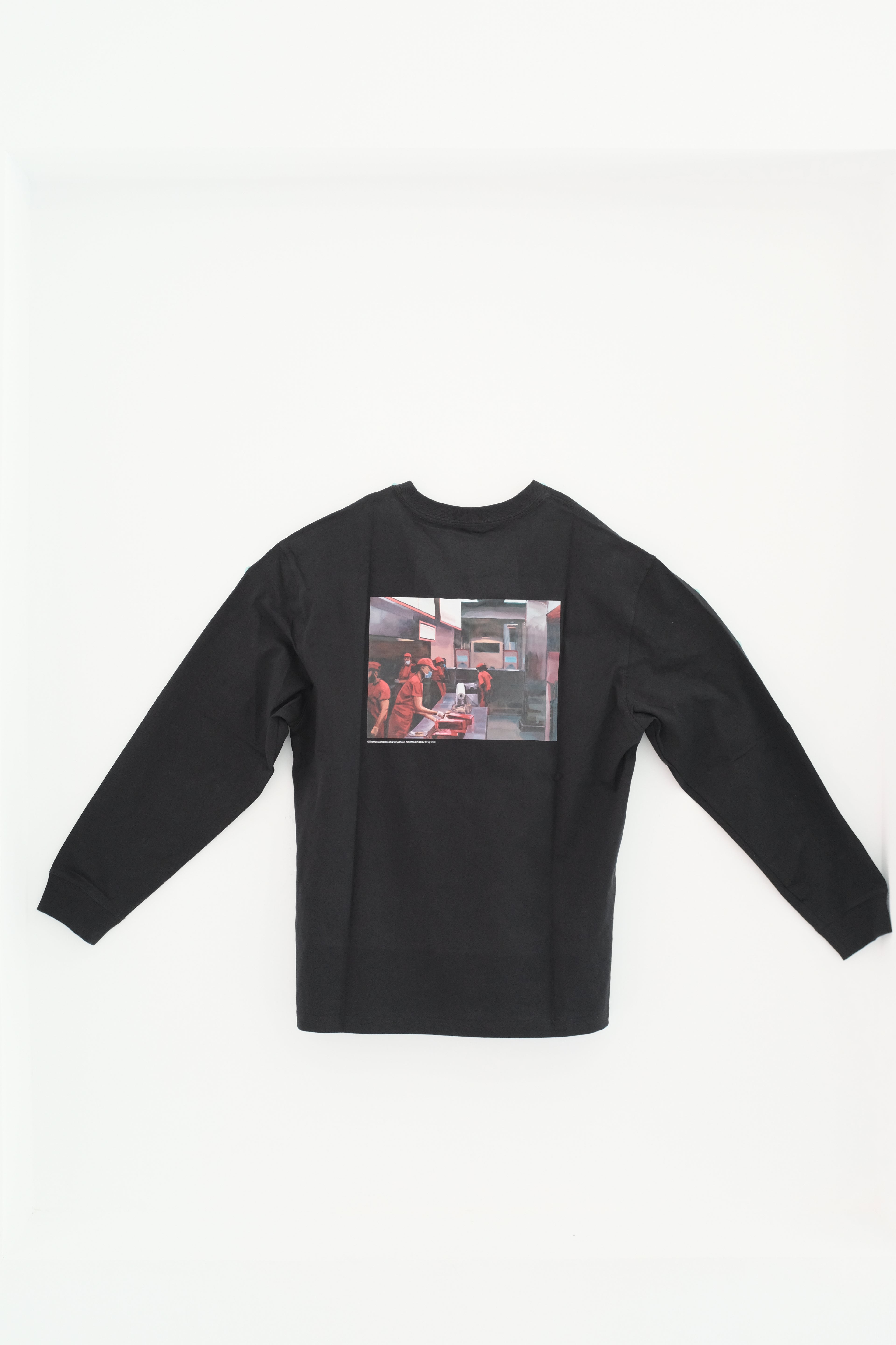 湯瑪士・卡麥隆 Thomas Cameron｜「速食店」黑色長恤 "Fast Food Workers" Black Tee
