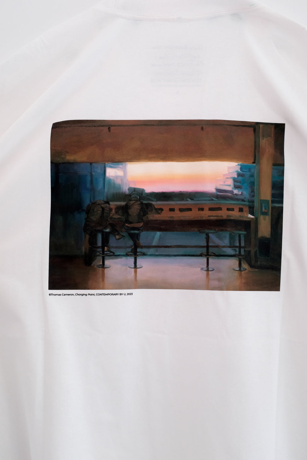 湯瑪士·卡麥隆 Thomas Cameron｜「充電站」白色長恤 "Charging Point" White Tee