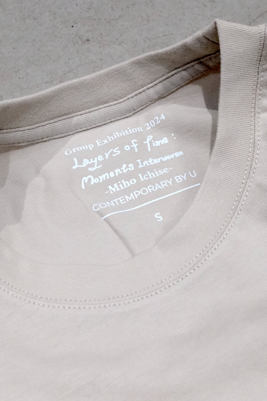 市瀨美穗 Miho Ichise｜"Radial" 米色刺繡短恤 Beige Tee