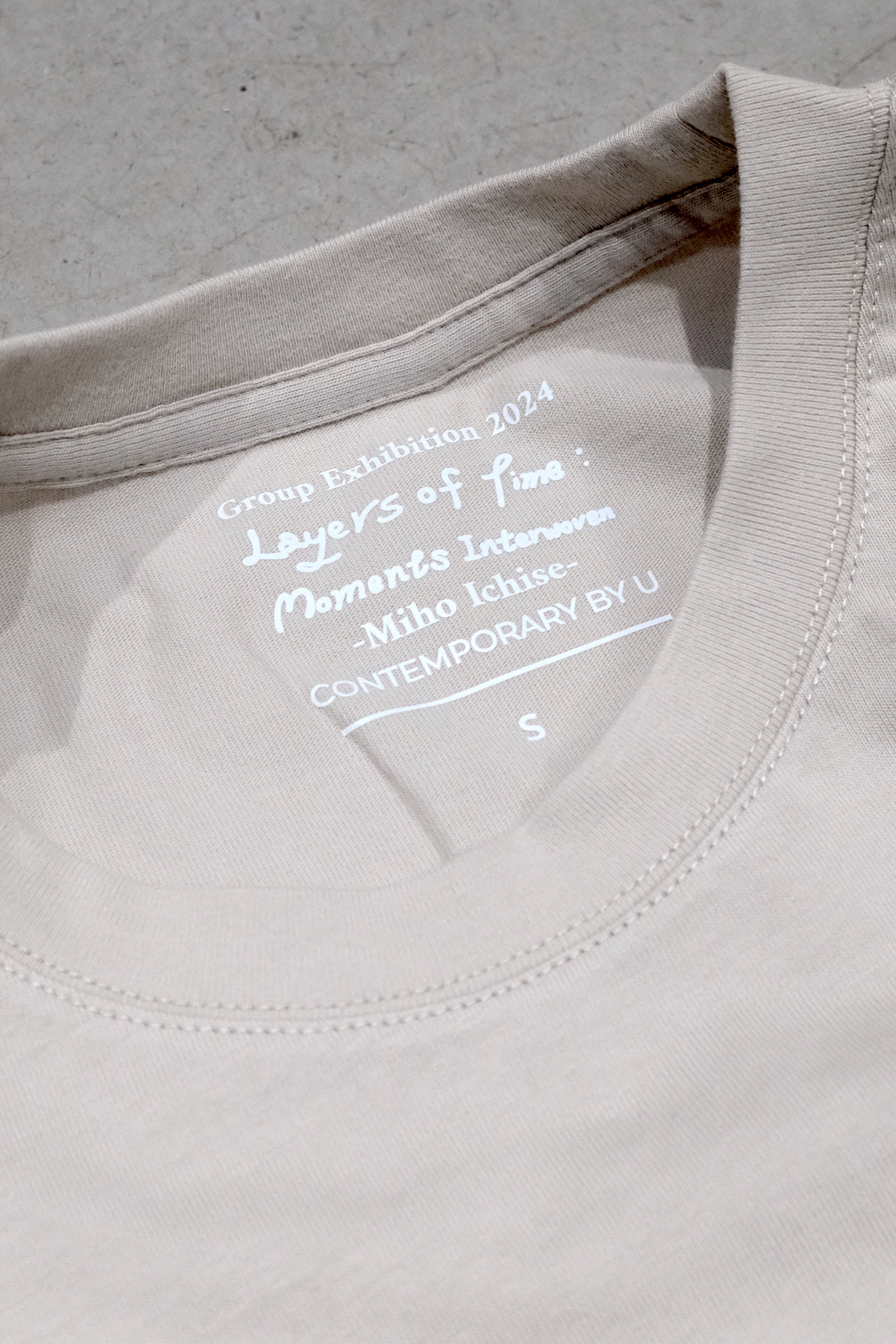 市瀨美穗 Miho Ichise｜"Radial" 米色刺繡短恤 Beige Tee