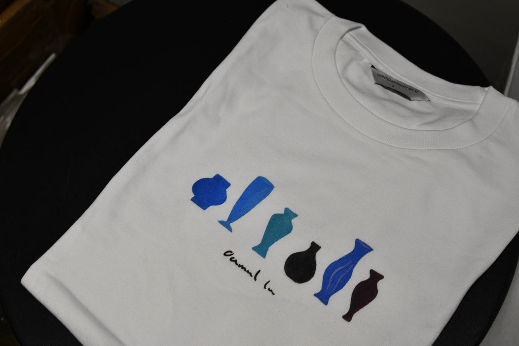 鹵貓 Oamul｜「窗外的夜」白色短恤 White Tee