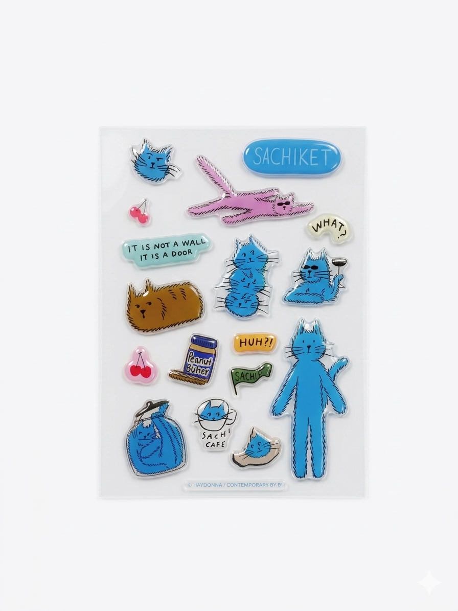 （預購）韓國 Sachiket 滴膠貼紙｜Sachiket Resin Sticker Sheet