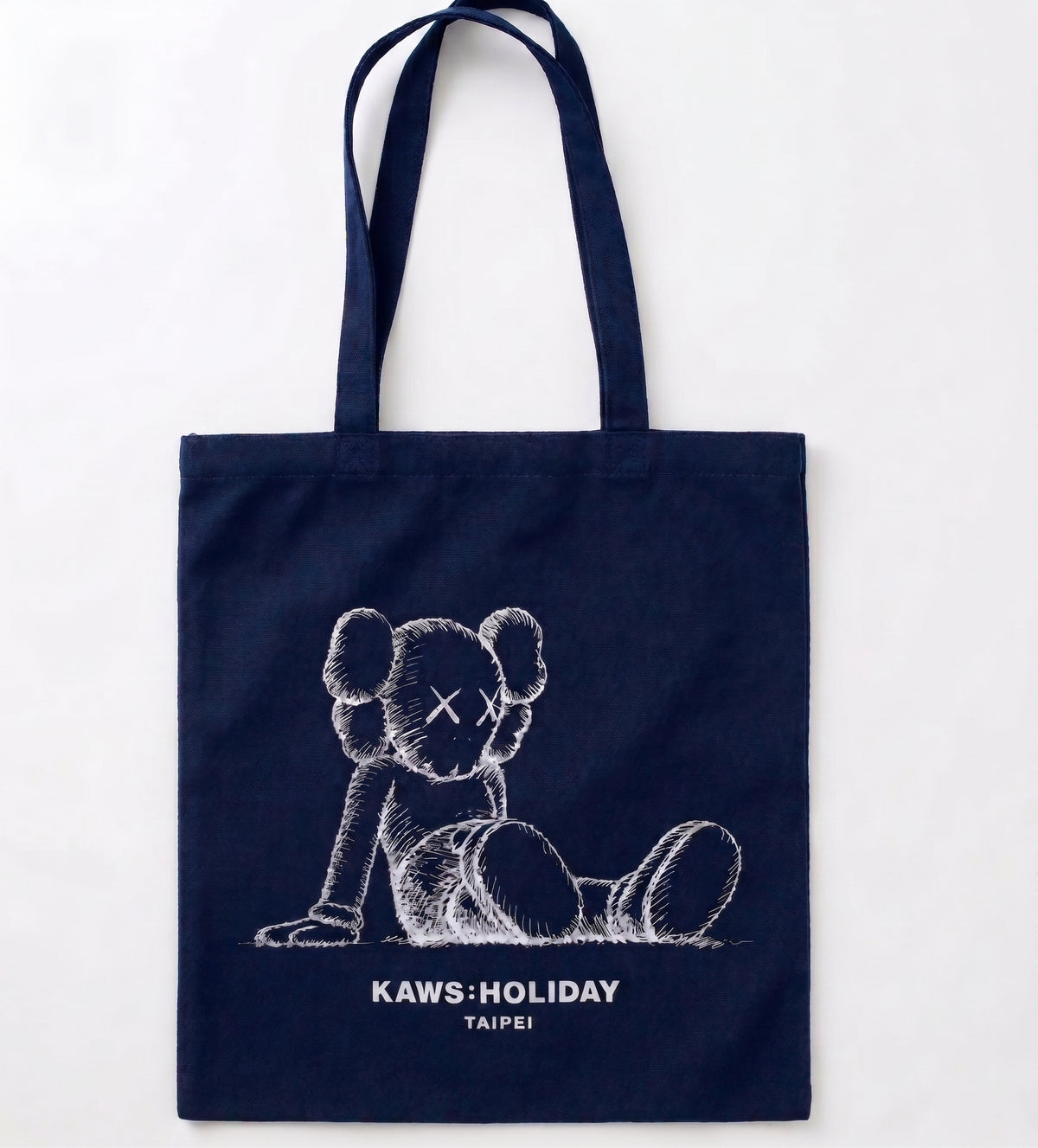 KAWS｜Holiday 台北限量版同行者帆布海軍藍托特包 Holiday Limited Tote Bag Navy