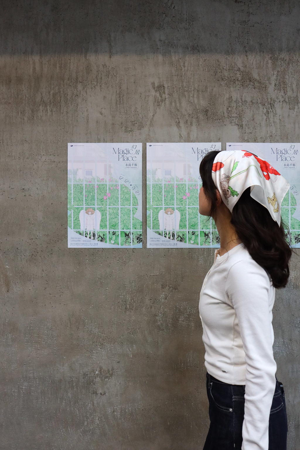 永島千裕 Chihiro Nagashima｜「いろは唄」藝術方巾 “The Iroha Poem” Artist Print Scarf