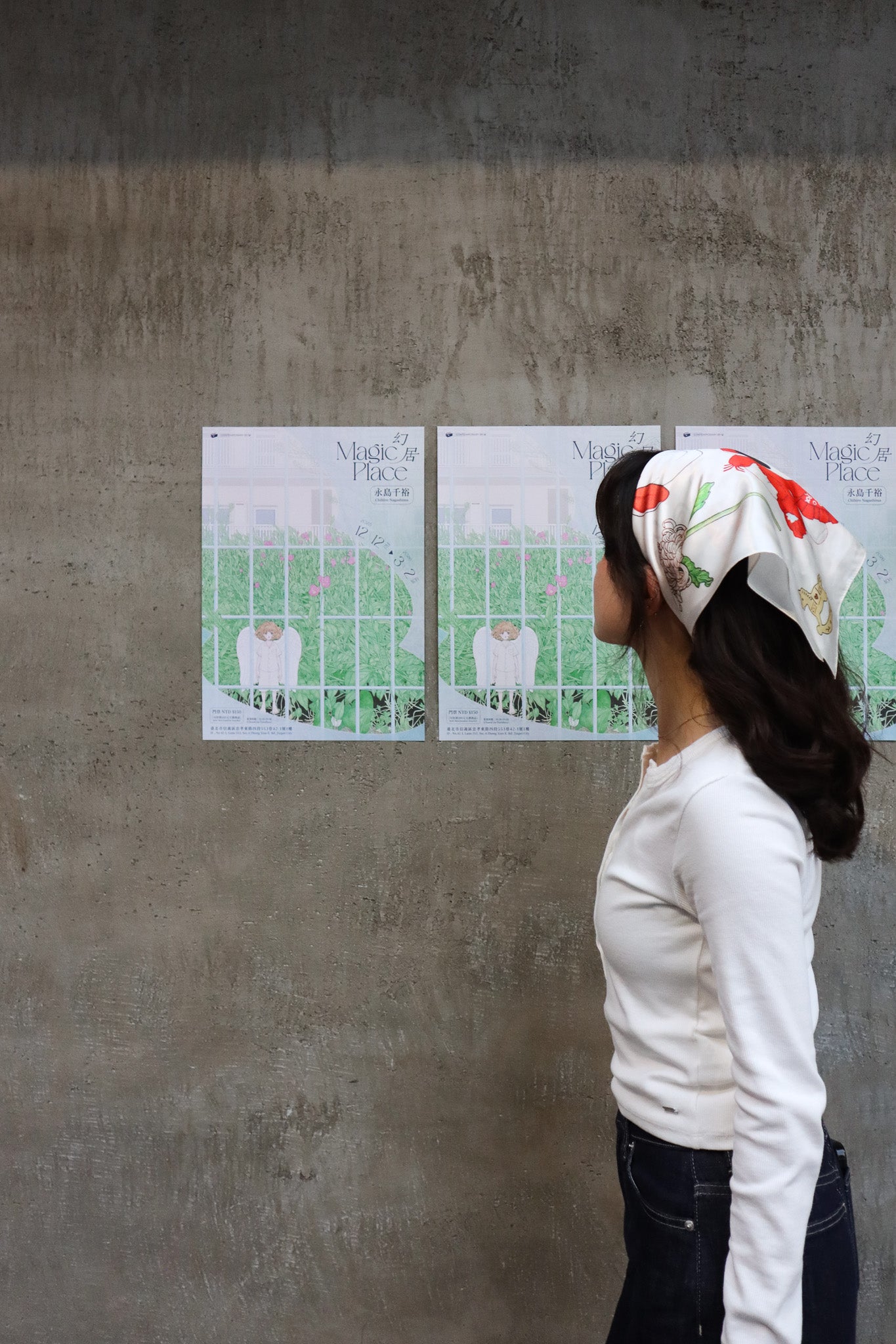 永島千裕 Chihiro Nagashima｜「いろは唄」藝術方巾 “The Iroha Poem” Artist Print Scarf