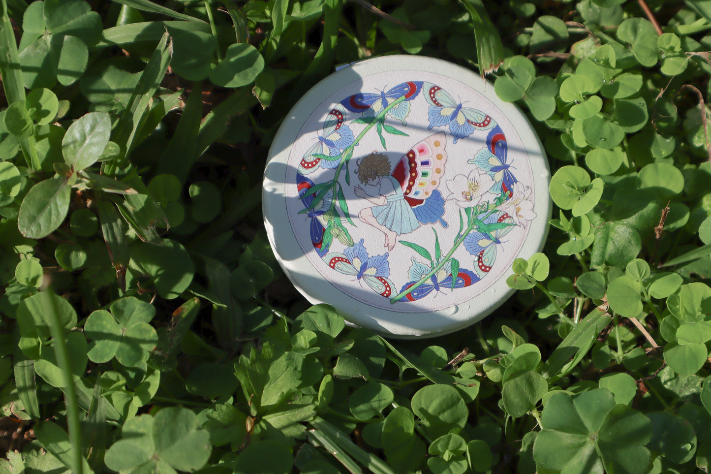 永島千裕 Chihiro Nagashima｜圓型皮革雙面隨身鏡 Double-Sided Round Leather Pocket Mirror