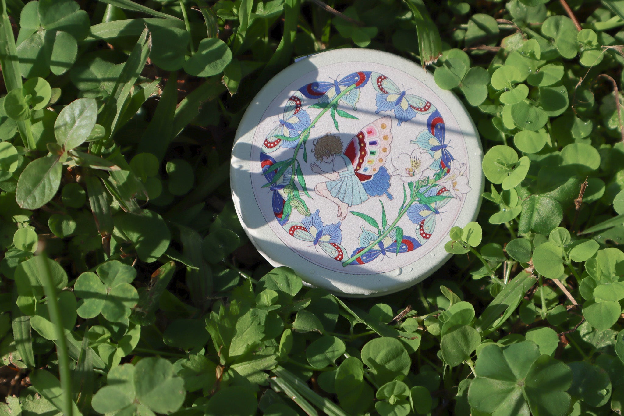 永島千裕 Chihiro Nagashima｜圓型皮革雙面隨身鏡 Double-Sided Round Leather Pocket Mirror