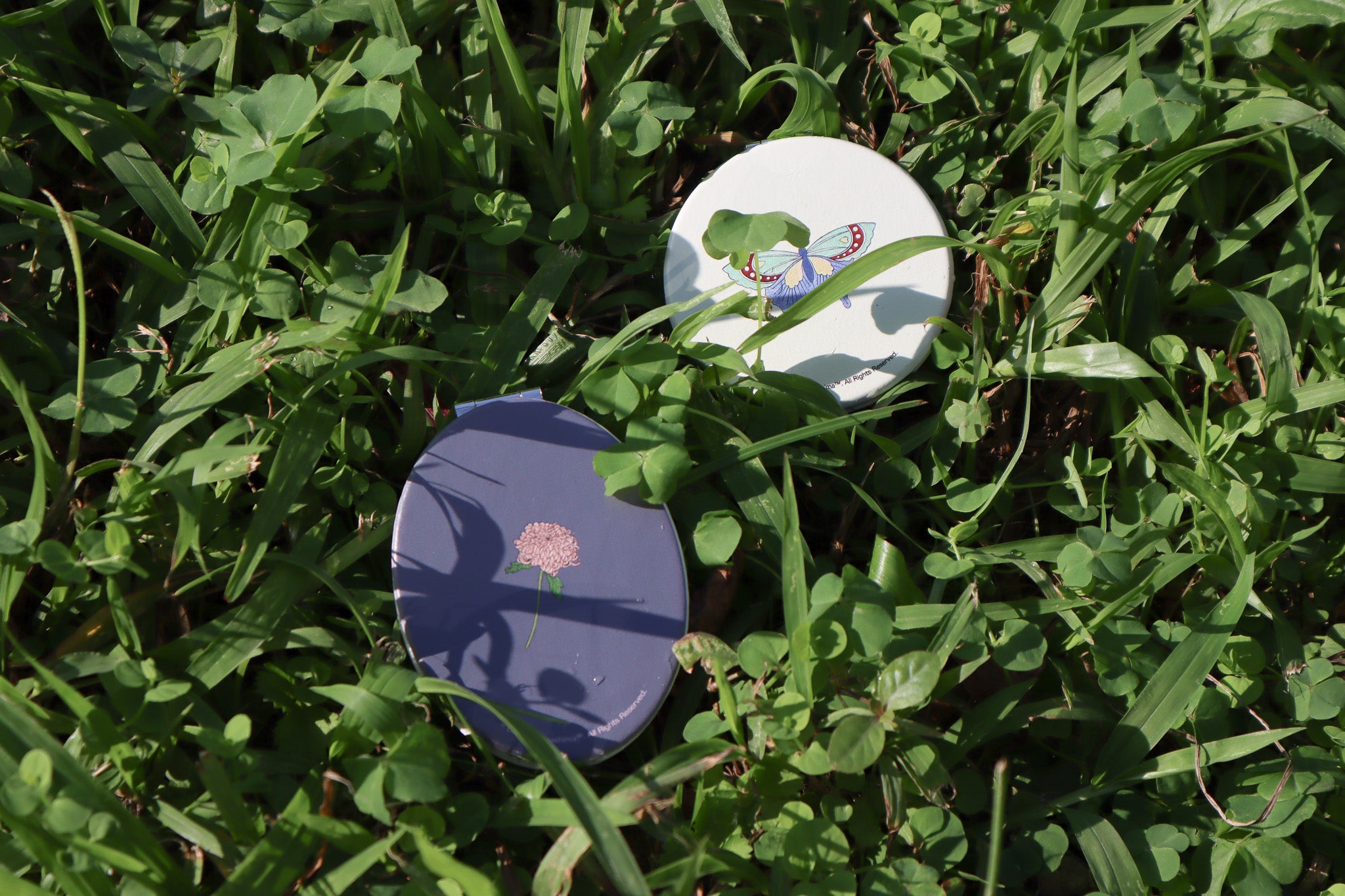 永島千裕 Chihiro Nagashima｜圓型皮革雙面隨身鏡 Double-Sided Round Leather Pocket Mirror