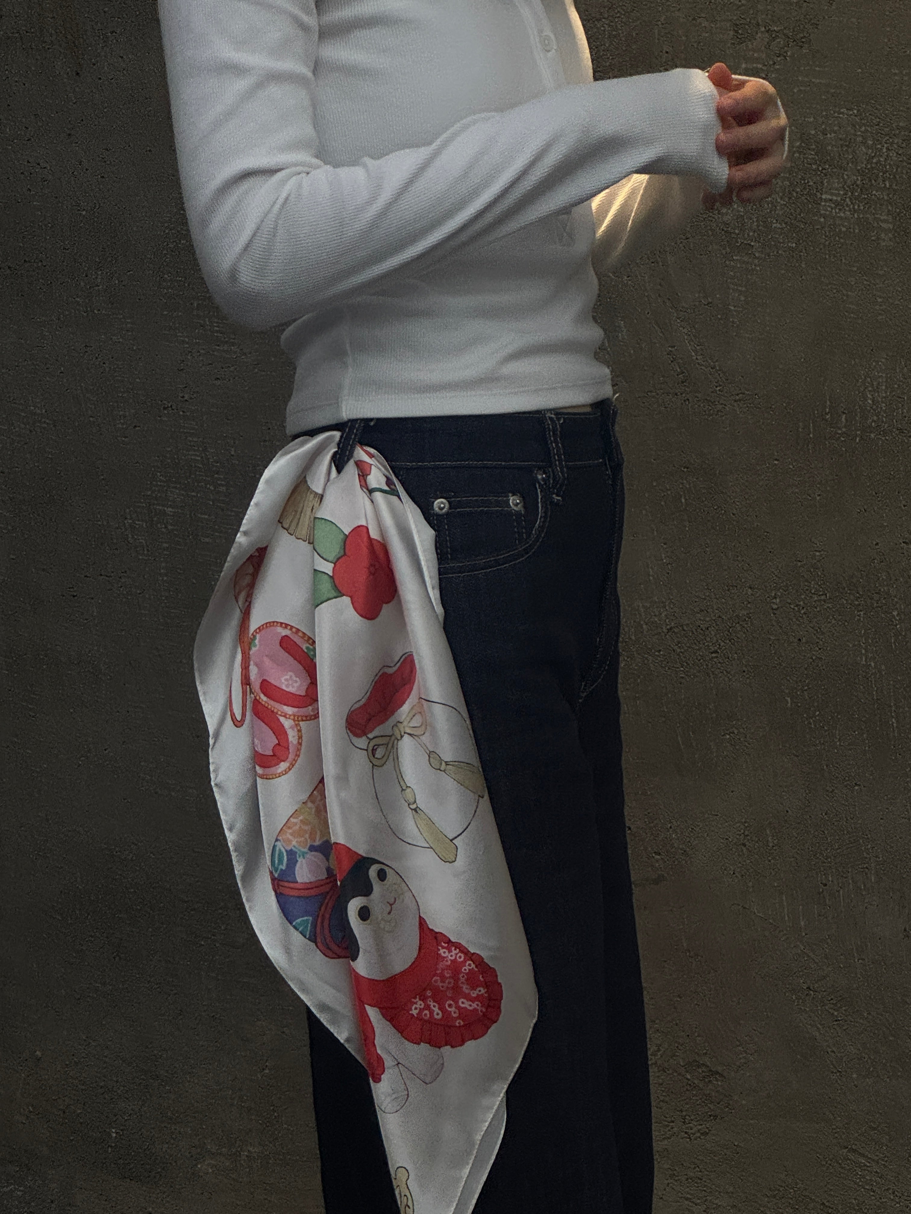 永島千裕 Chihiro Nagashima｜「いろは唄」藝術方巾 “The Iroha Poem” Artist Print Scarf