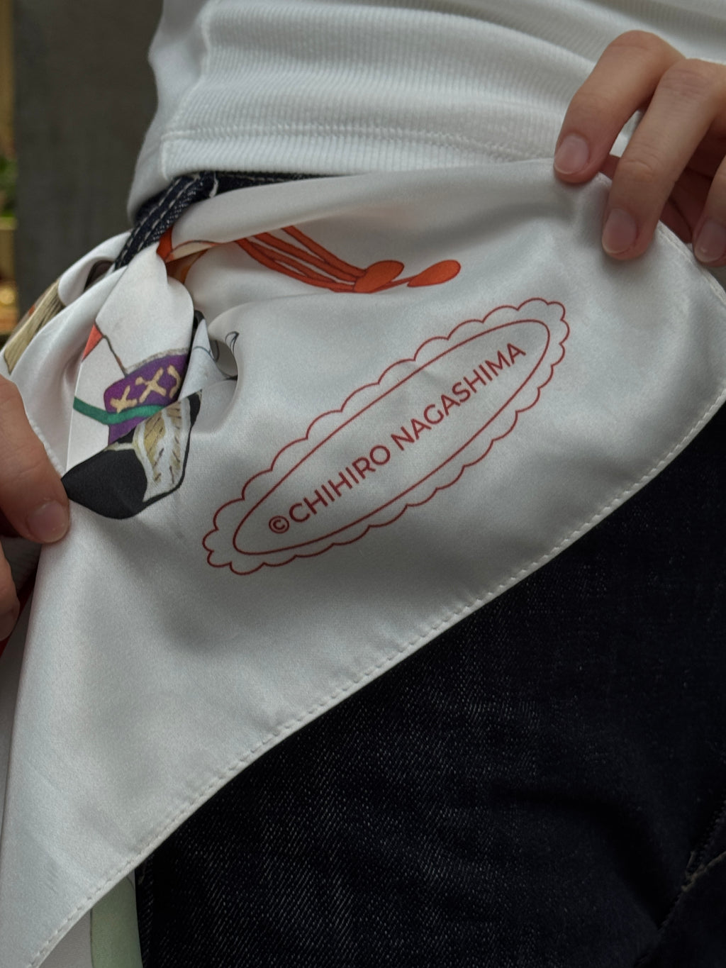 永島千裕 Chihiro Nagashima｜「いろは唄」藝術方巾 “The Iroha Poem” Artist Print Scarf