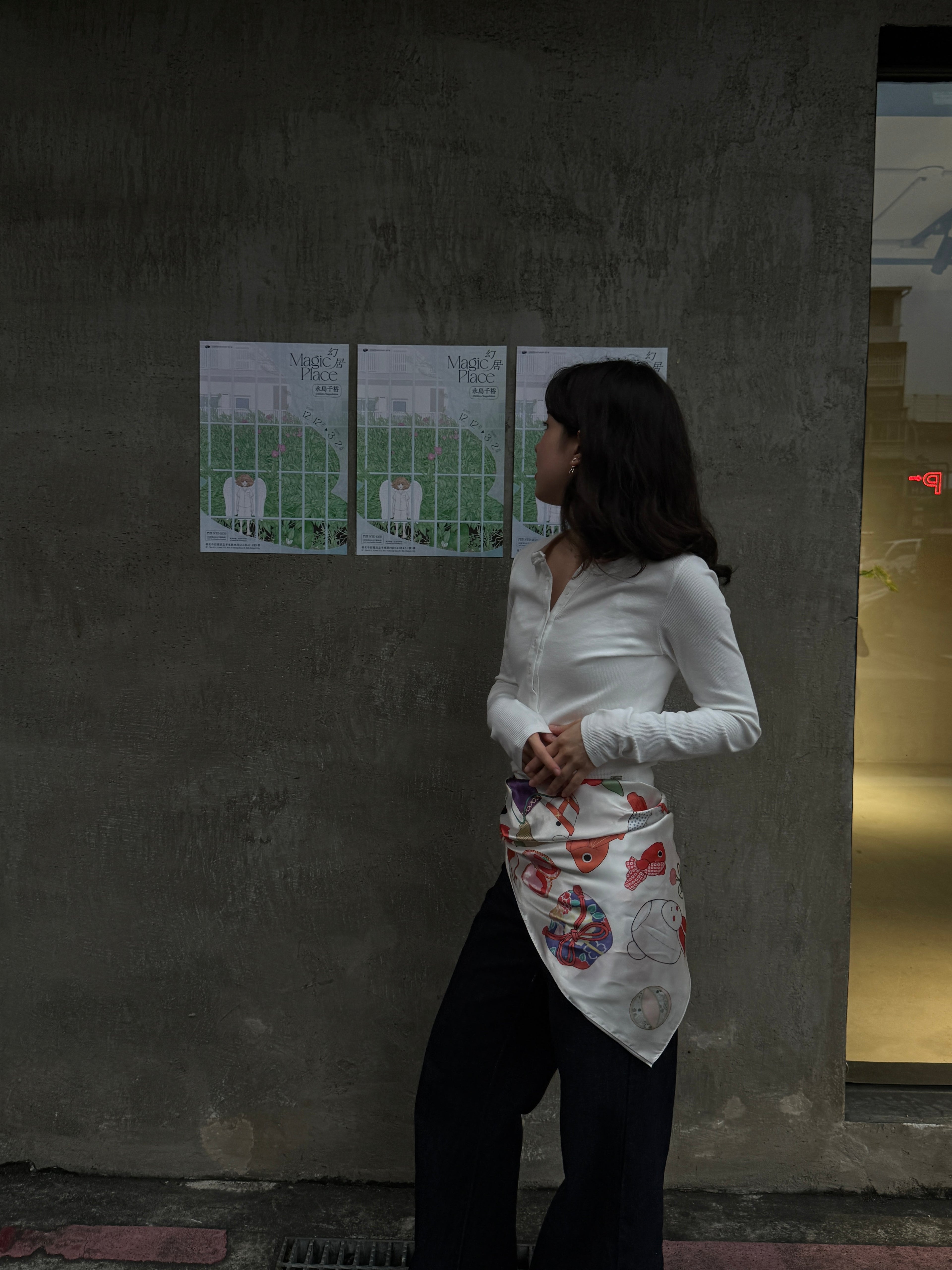 永島千裕 Chihiro Nagashima｜「いろは唄」藝術方巾 “The Iroha Poem” Artist Print Scarf