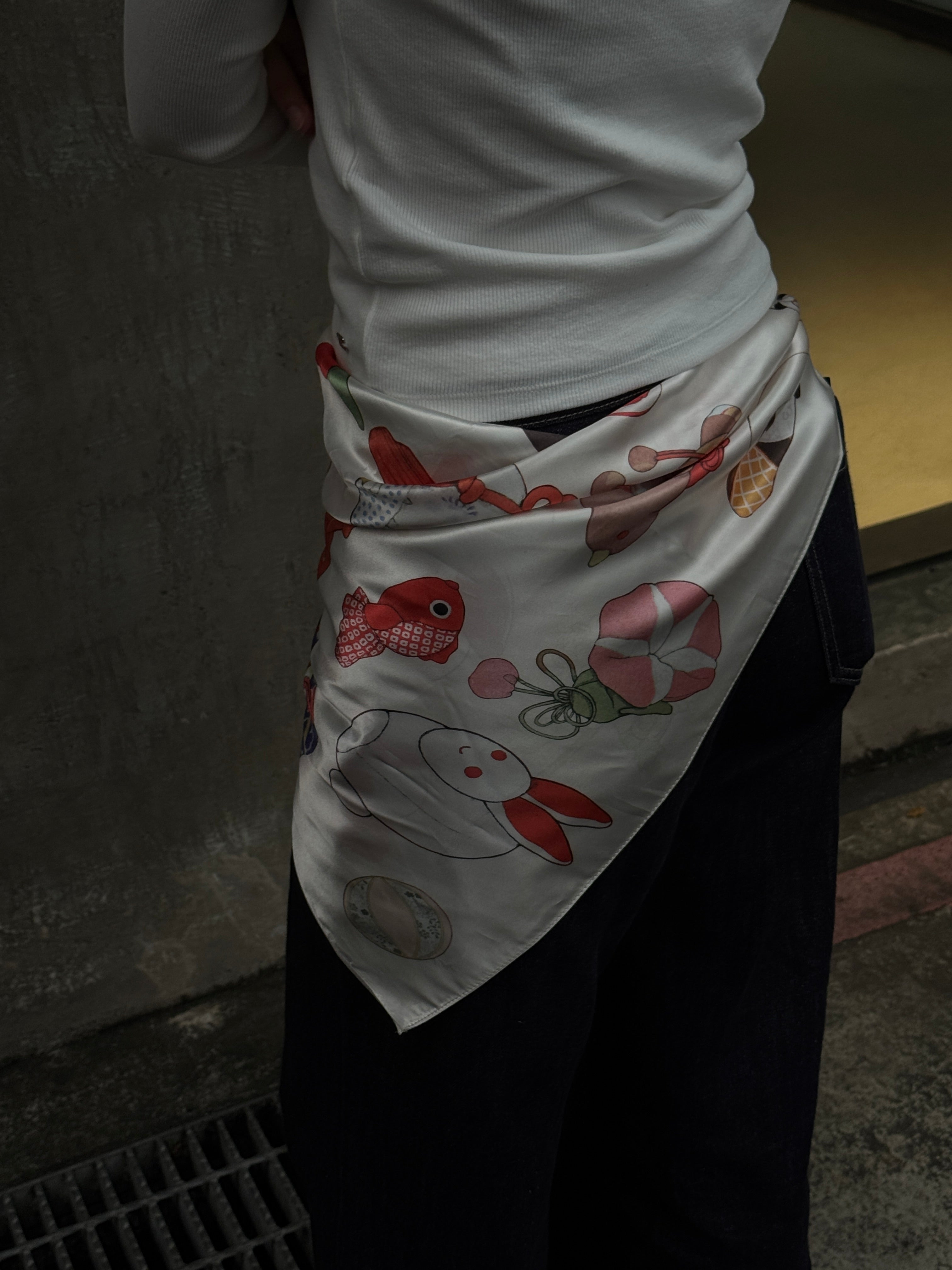 永島千裕 Chihiro Nagashima｜「いろは唄」藝術方巾 “The Iroha Poem” Artist Print Scarf