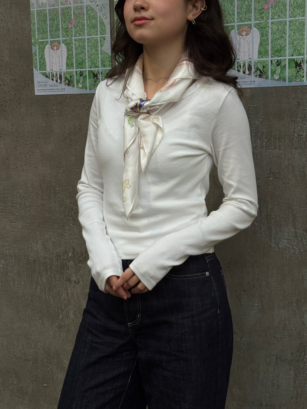 永島千裕 Chihiro Nagashima｜「いろは唄」藝術方巾 “The Iroha Poem” Artist Print Scarf