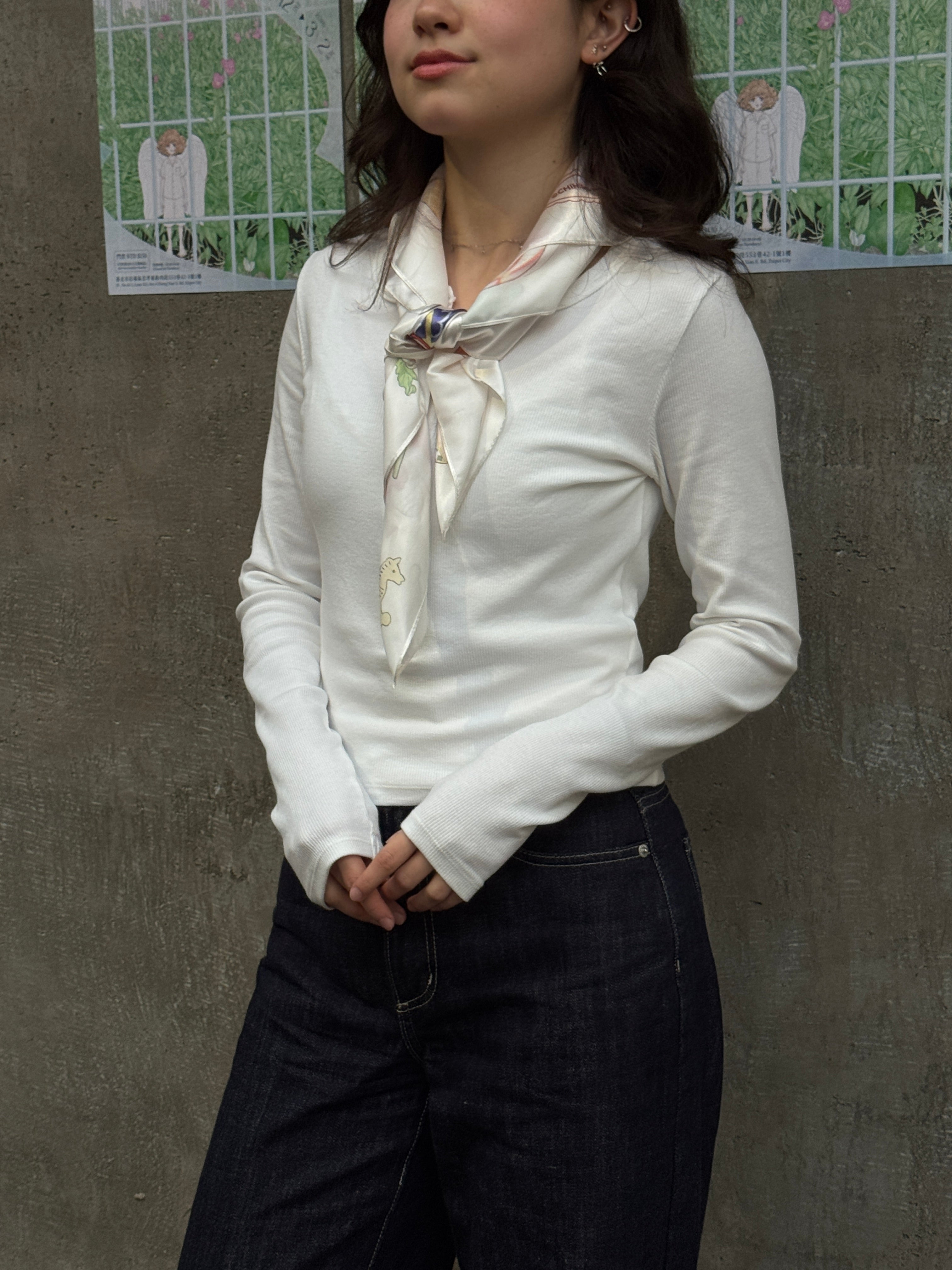 永島千裕 Chihiro Nagashima｜「いろは唄」藝術方巾 “The Iroha Poem” Artist Print Scarf