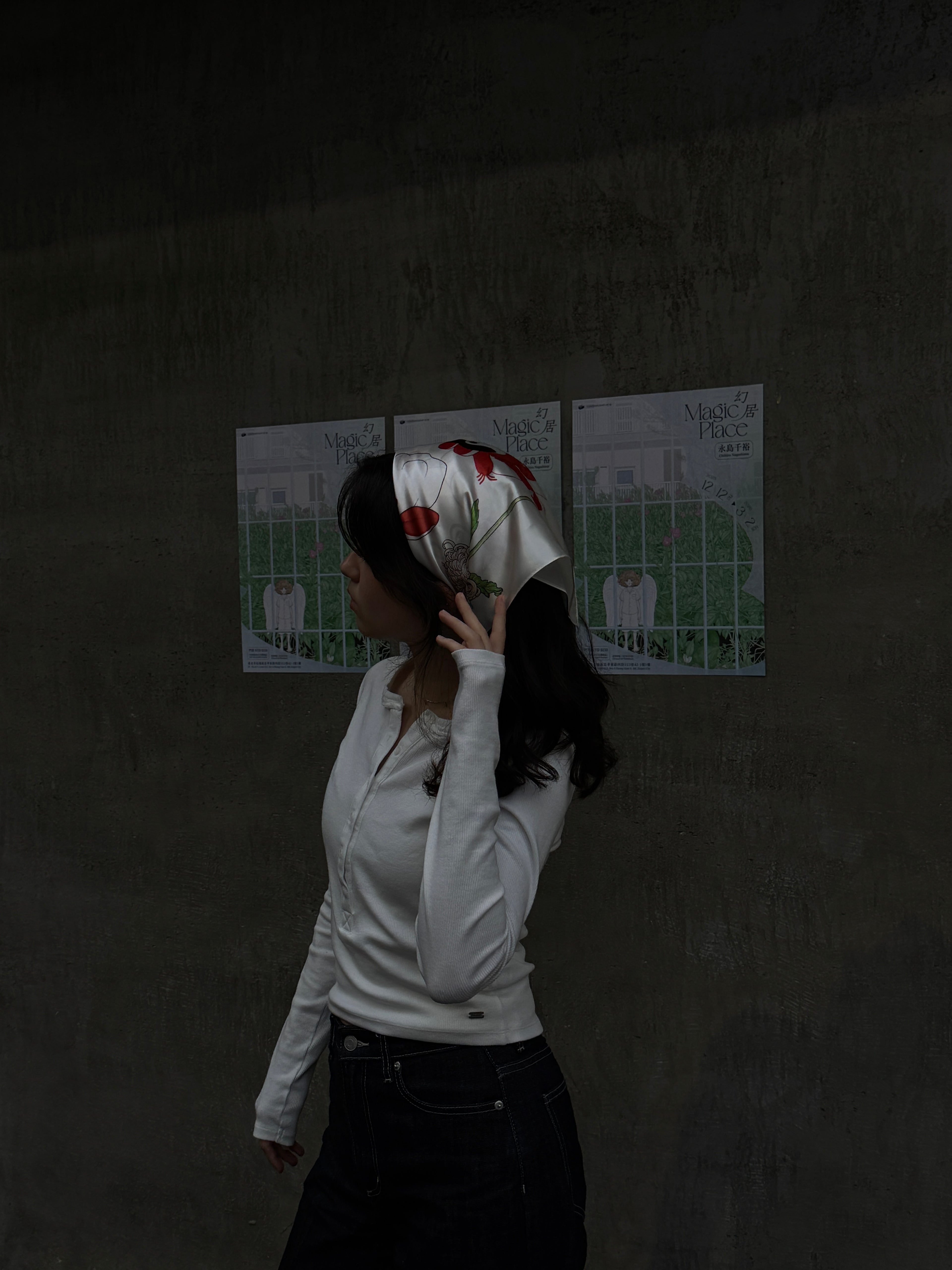 永島千裕 Chihiro Nagashima｜「いろは唄」藝術方巾 “The Iroha Poem” Artist Print Scarf