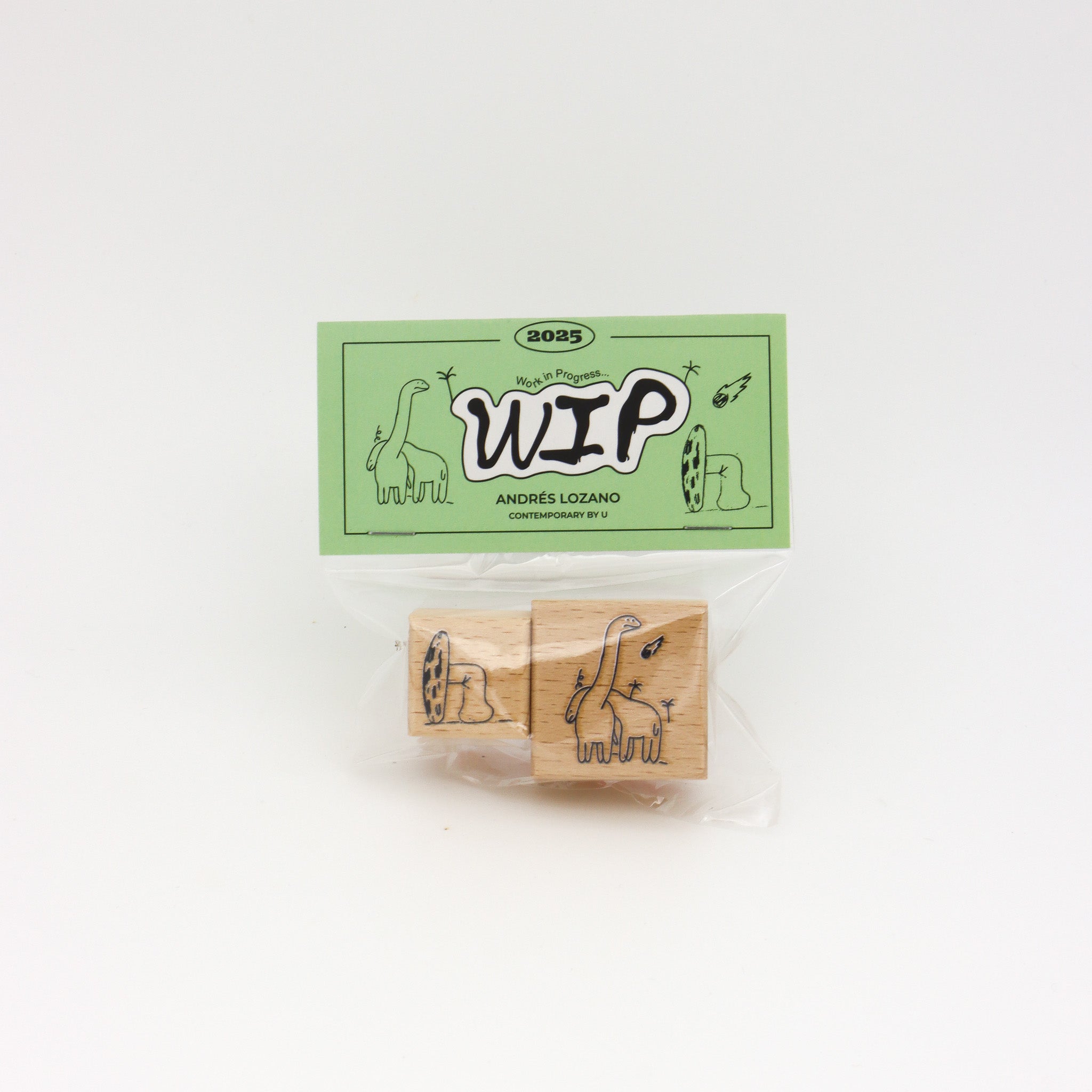 Andrés Lozano Illustration Stamp Set ("Dinosaur" and "Mushroom")安德烈斯·洛薩諾插畫印章組