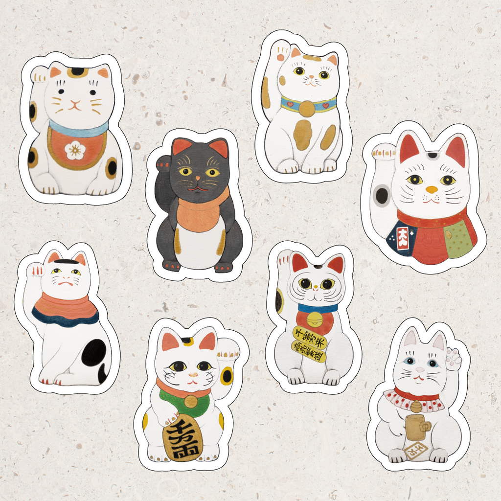 永島千裕 Chihiro Nagashima ｜招財貓貼紙組 Maneki-neko Sticker Pack